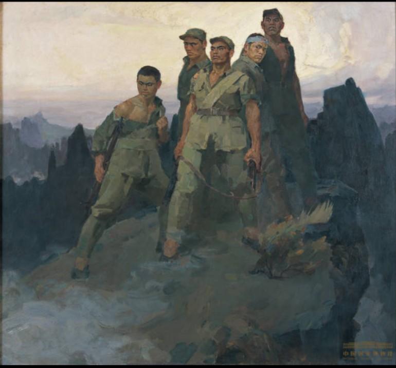 狼牙山五壮士
 
1941年秋天，日军对河北狼牙山一带展开大扫荡，大批百姓和八路