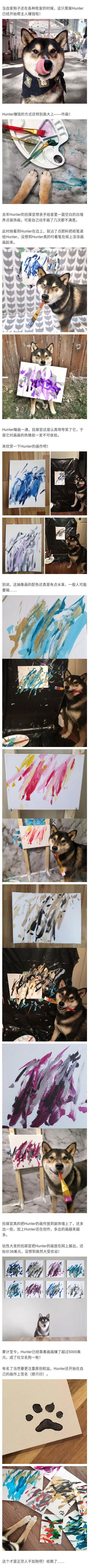 这只狗狗竟然靠着作画给家里赚美金了！这下我真的认输了……
