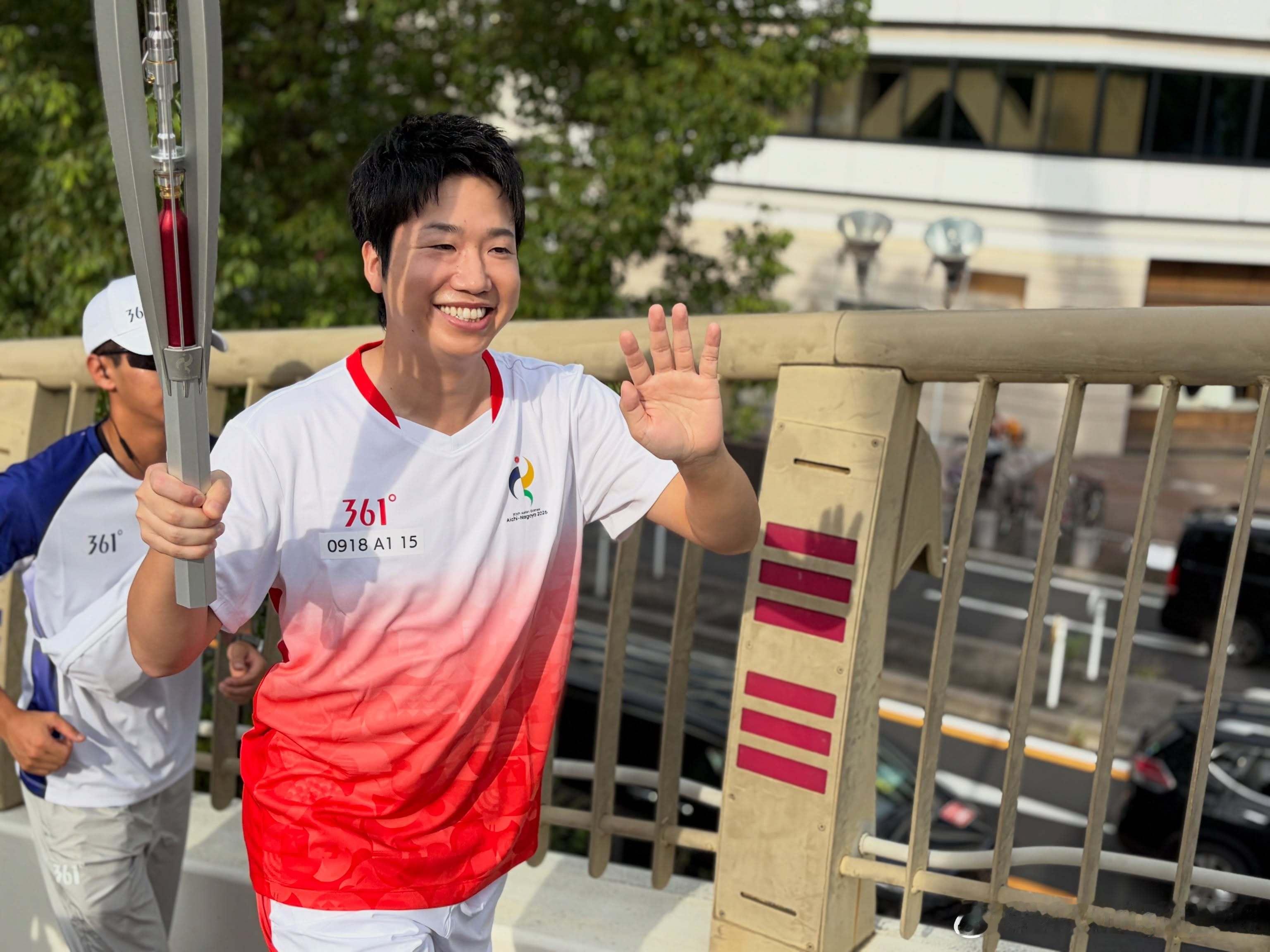 水谷隼参与爱知·名古屋亚运会火炬传递 ​​​