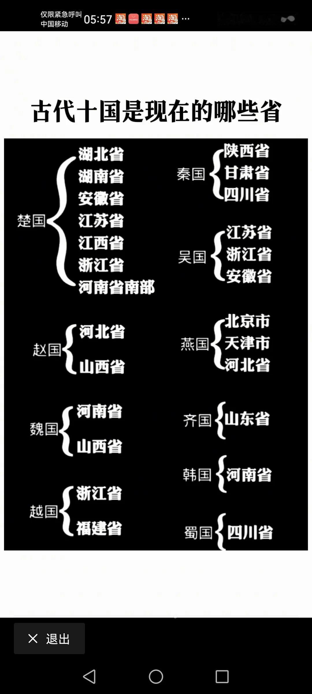 古代十国所指的十国及管辖地方，大家看看对不？