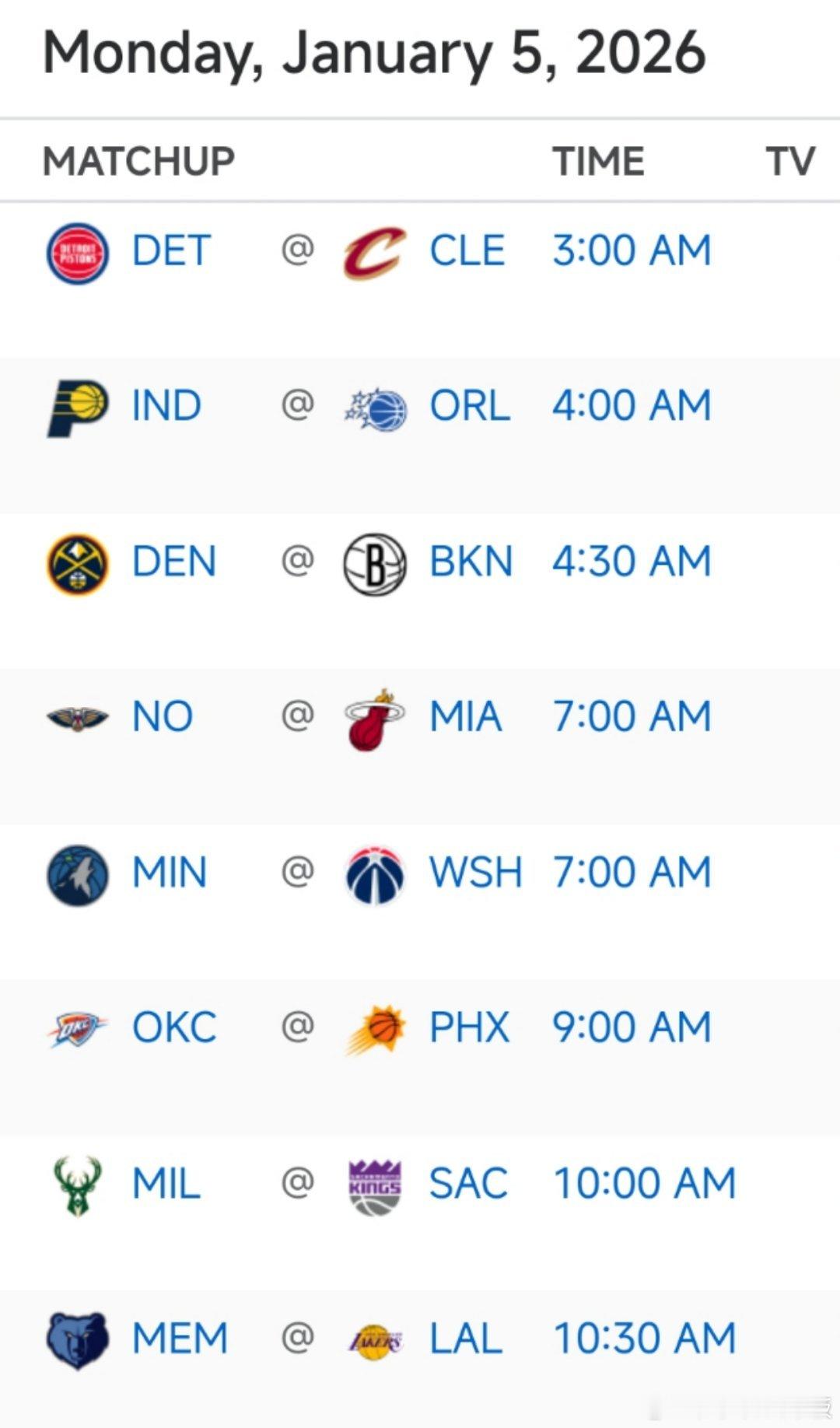 明日8场比赛预告🎬4:30 掘金vs篮网7:00 森林狼vs奇才9:00 雷霆