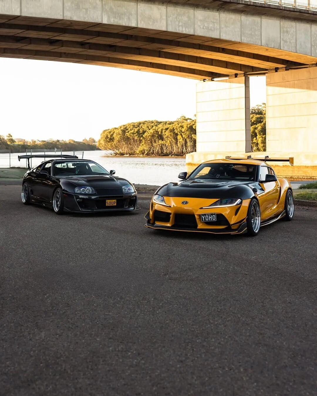 两代牛魔王同框，情怀与性能你选谁？
一台是90年代的直线王者2JZ-GTE，原厂