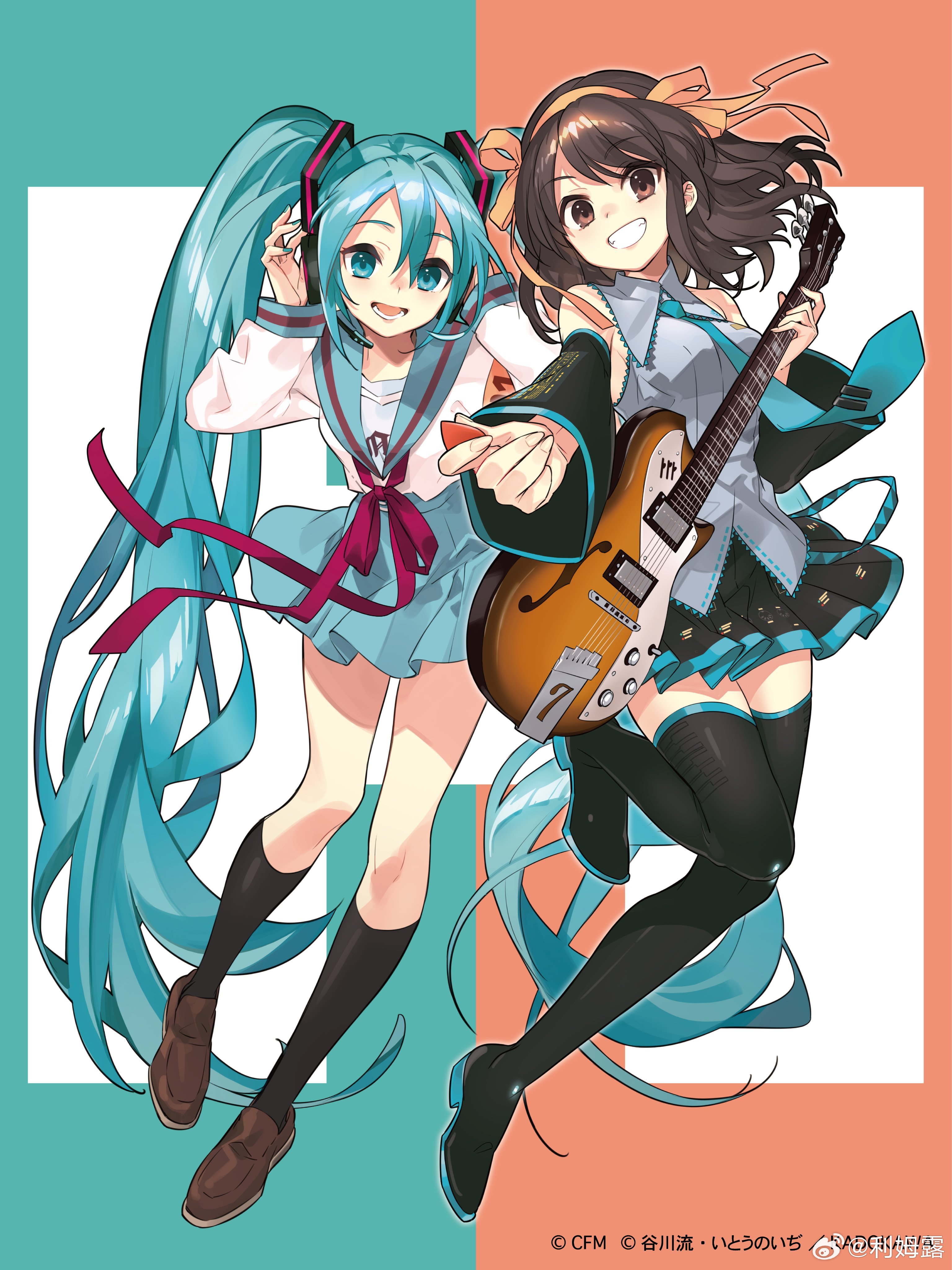 初音未来×凉宫春日  联动视觉绘 ​​​