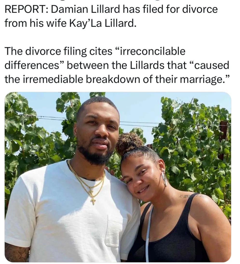 不容易！利拉德一个人带三个孩子的原因找到了，原理他早就和妻子Kay‘La闹别扭了