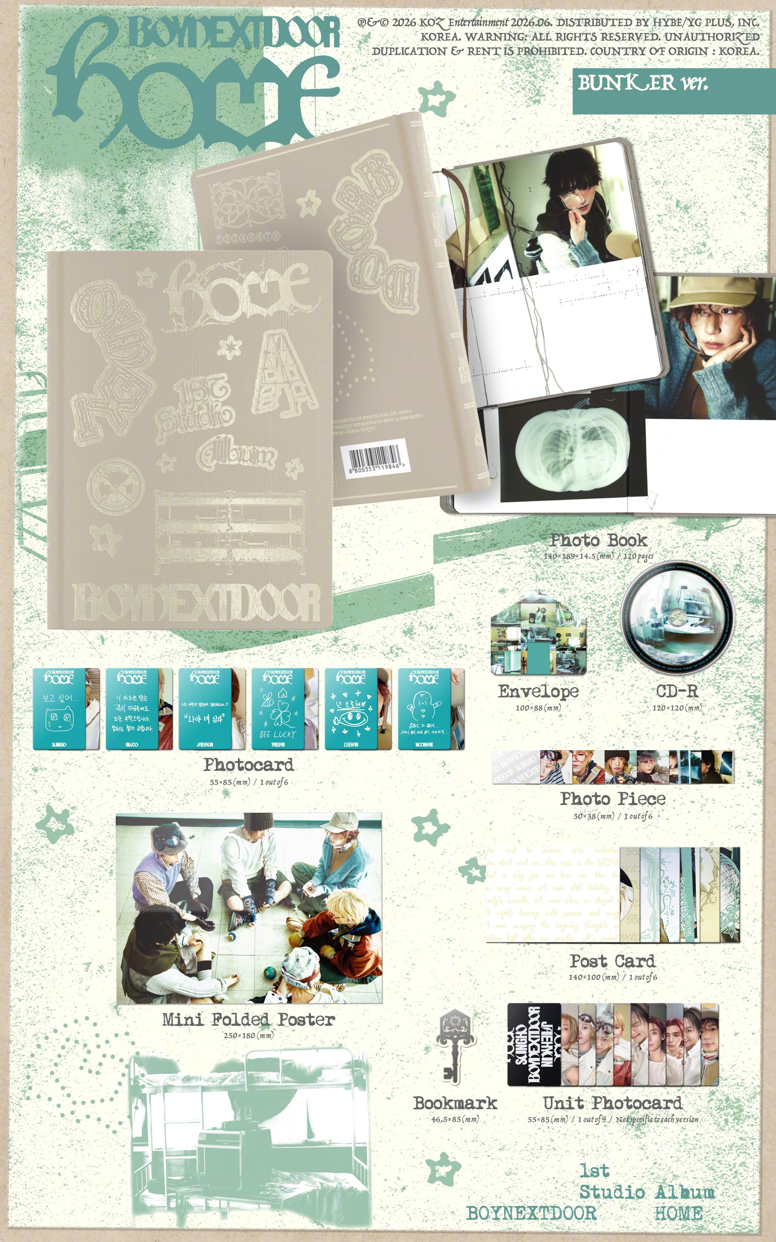 【Twi】BOYNEXTDOOR 正规一辑《HOME》配置预览，🏠 2026.