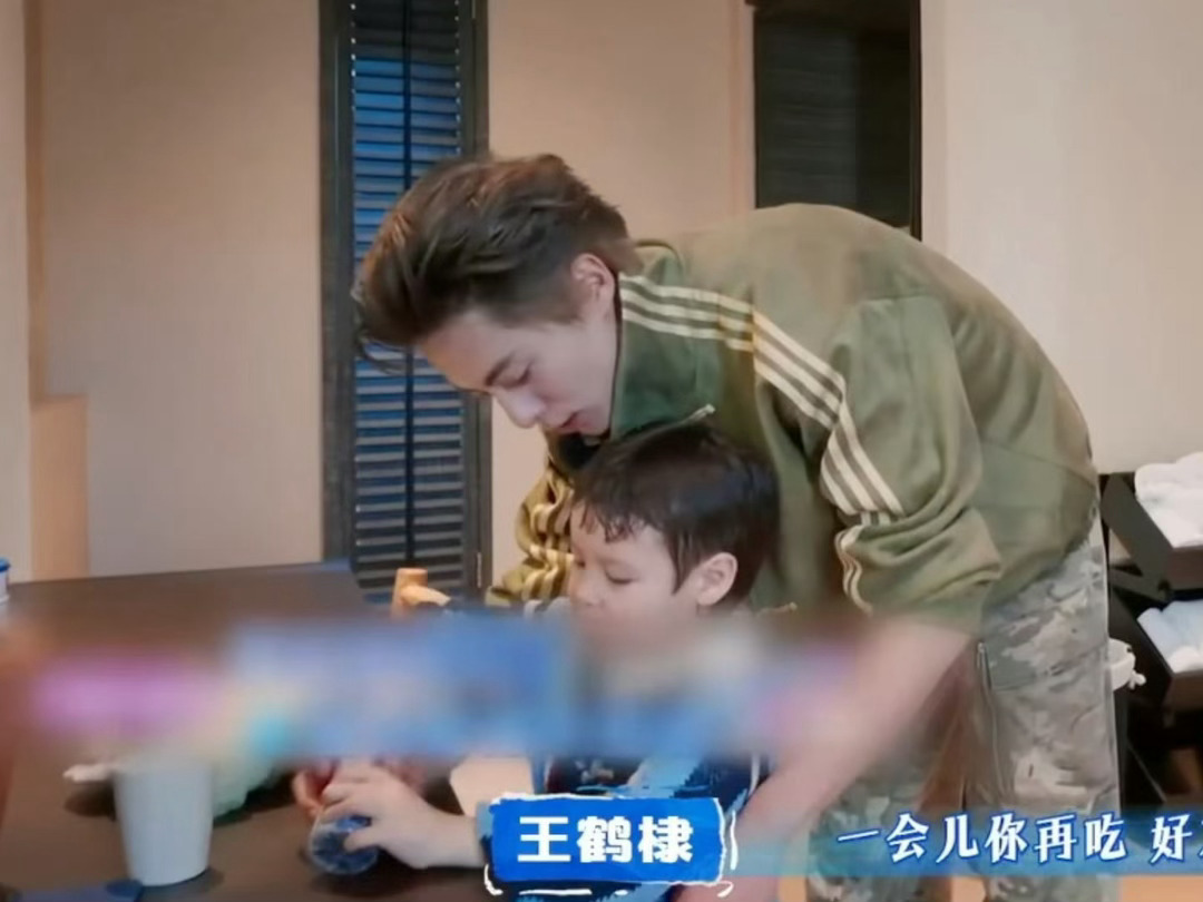 好像看到了王鹤棣当爸爸的样子不急躁温柔的照顾小朋友的情绪，用他们的视角来进行沟通