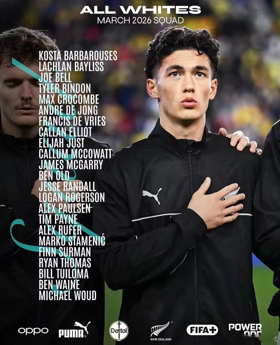 今日，新西兰国家队公布了新一期的国际比赛日大名单。其中，多名澳超球员入选，预计可