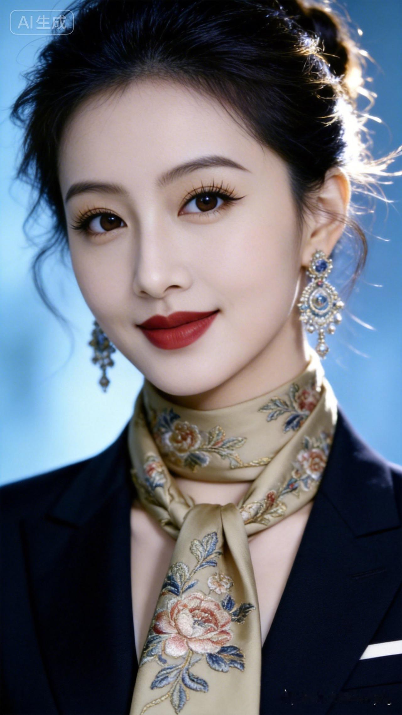 优雅气质，红唇与珠宝的完美搭配，尽显女性魅力！