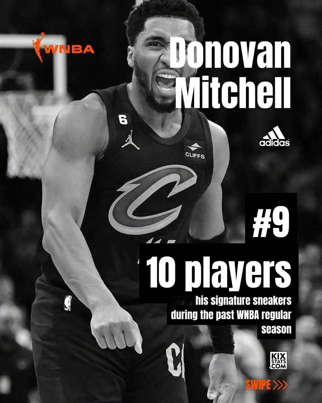 骑士米切尔nba 上赛季共有10名WNBA球员上脚米切尔战靴👟 ​​​
