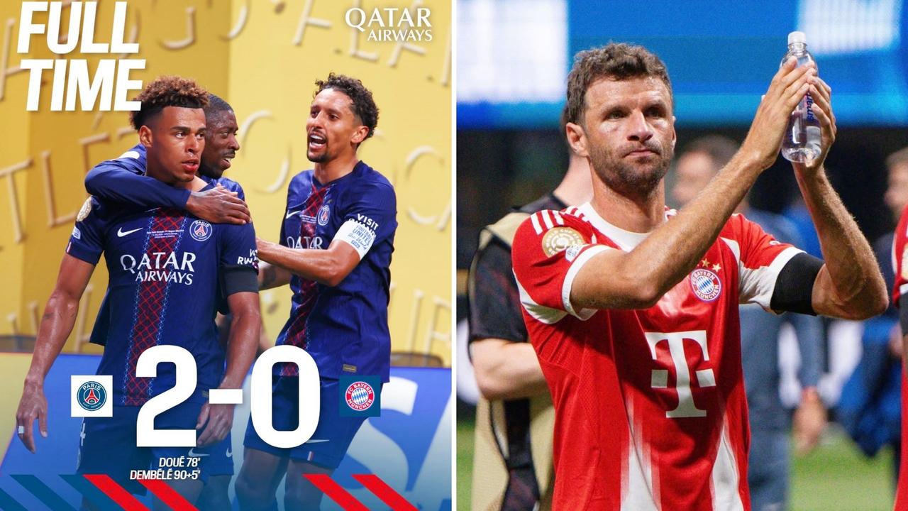 世俱杯：九人巴黎圣日耳曼2-0击败拜仁，晋级世俱杯四强。
杜埃破门，登贝莱建功，