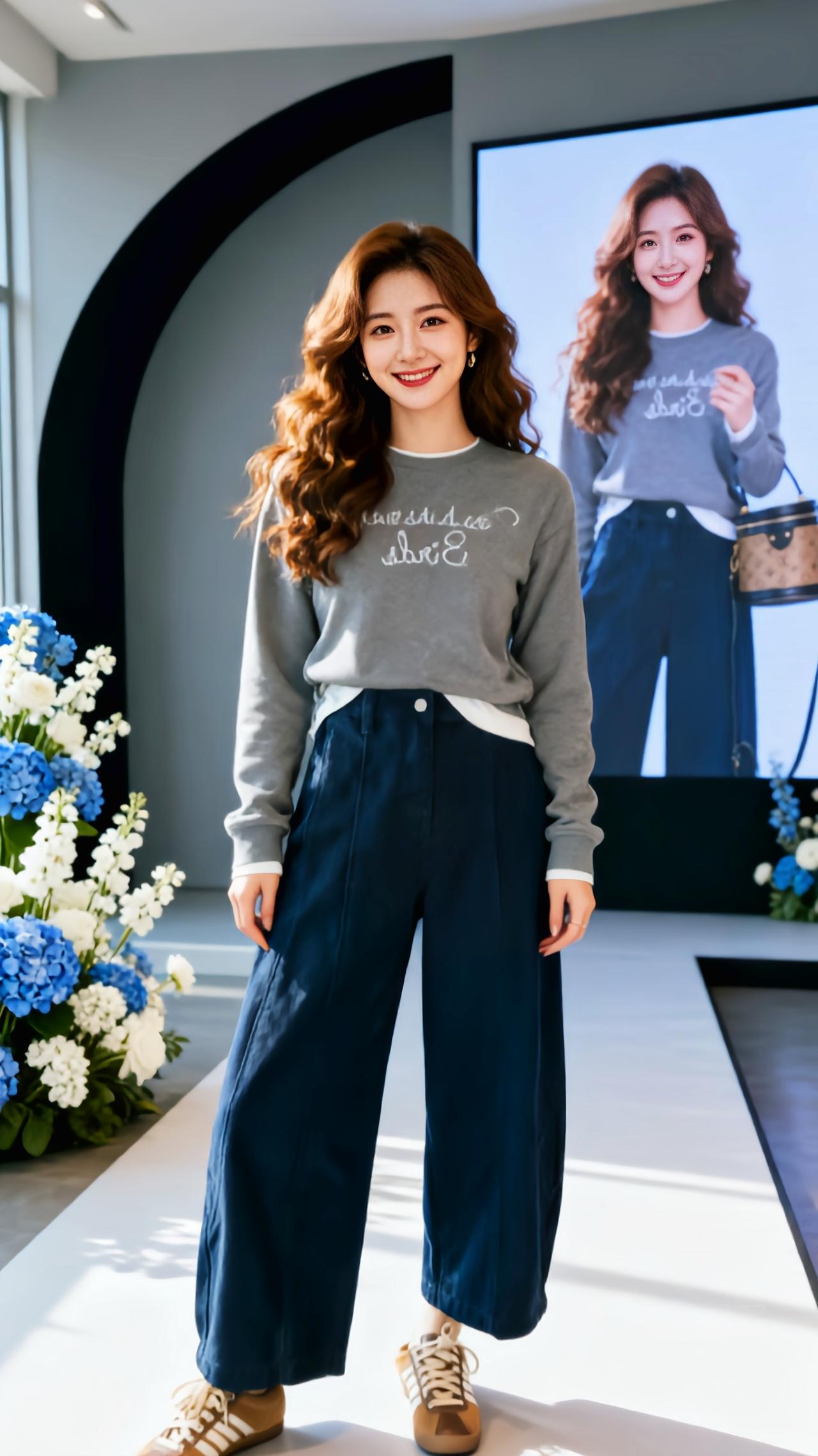 女孩阔腿裤 套装穿搭 女孩牛仔阔腿裤 女童直筒阔腿牛仔裤 每日分享