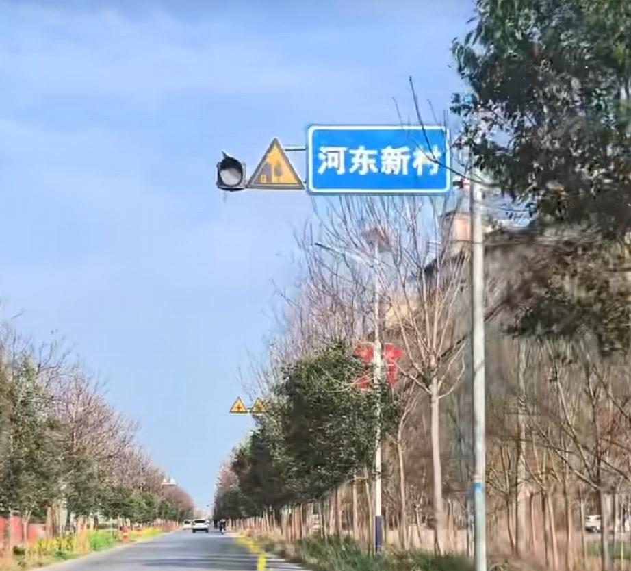 郓城县潘渡镇河东新村
村貌以整洁街道、绿化景观和现代化农舍为特色，展现乡村振兴新