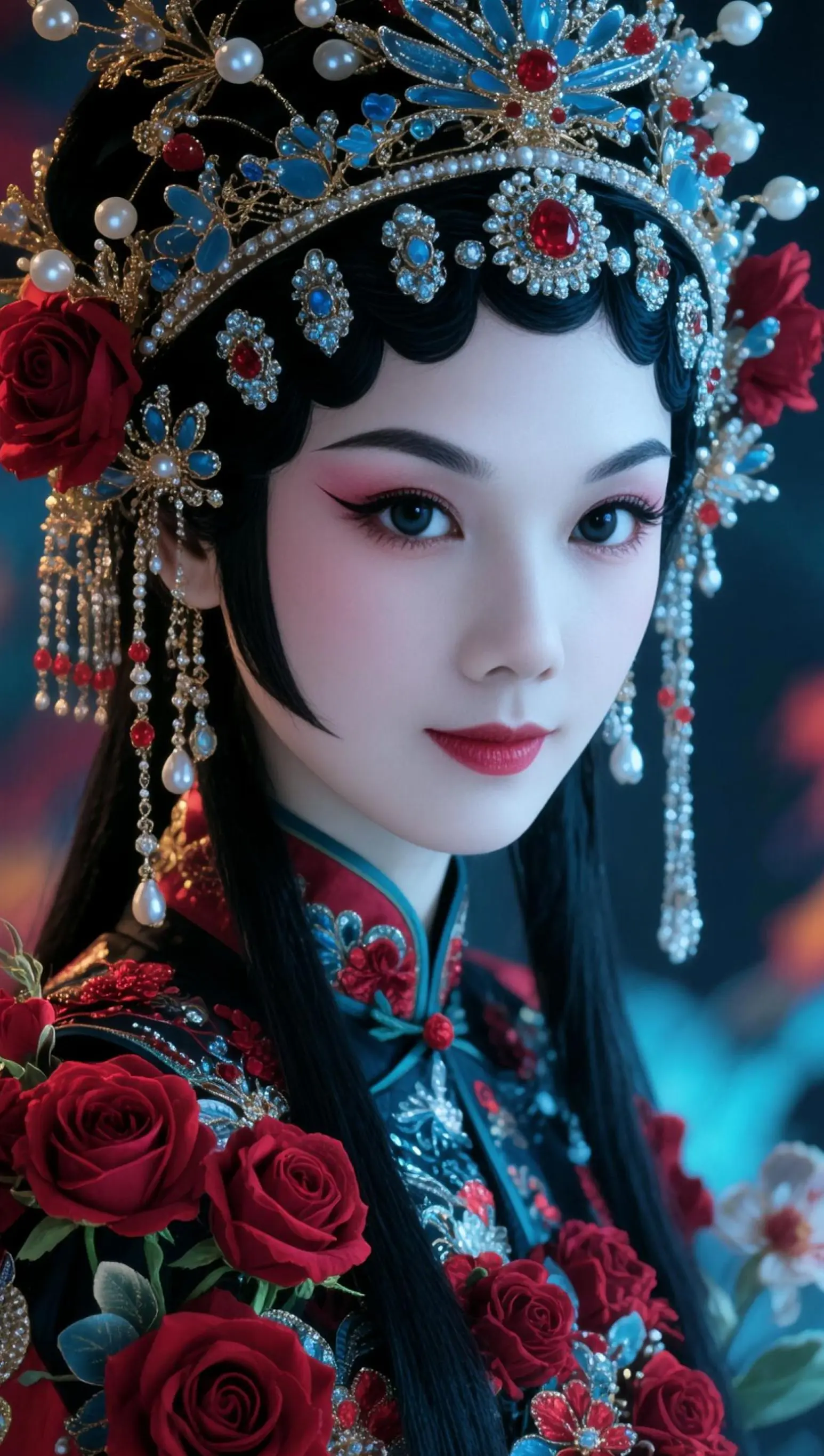 AI玫瑰戏韵照 ai创作 玩法合伙人计划