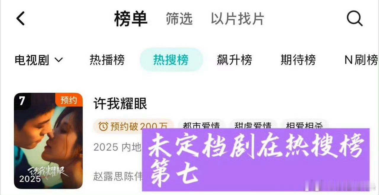 我辣么大个《许我耀眼》哪去了？这个题材真的老少皆宜，很多学生都爱看的豪门逆袭，暑
