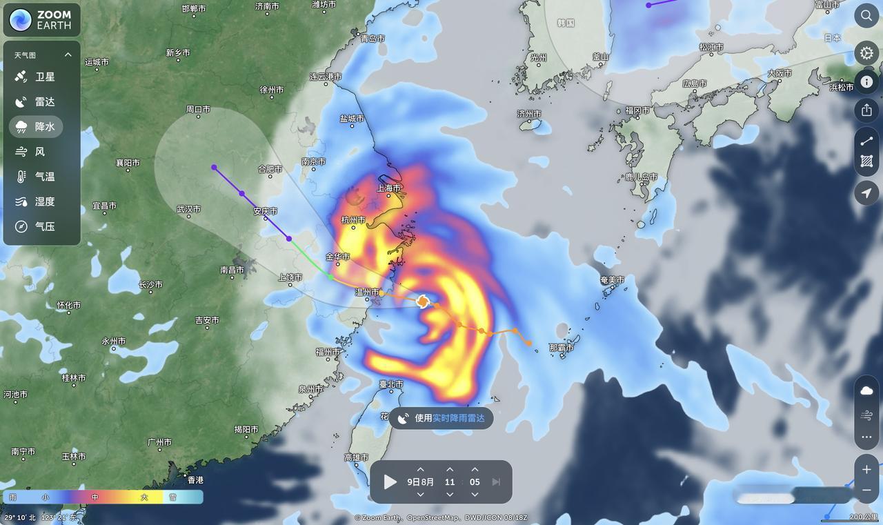 最近关注台风「白海豚」的动态，发现了一个特别有意思的工具——Zoom Earth