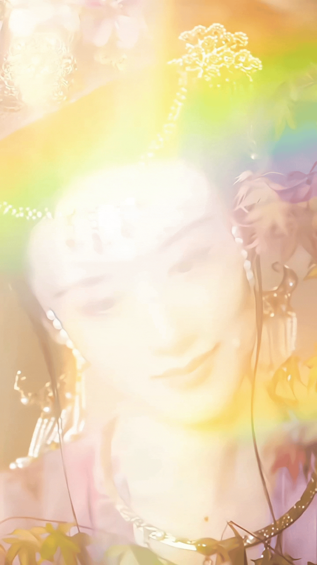 袁冰妍珍珠花钿妆 一抬眸，尽显芳华绝代！果然天赋型选手参赛轻轻吊打所有人！就一个