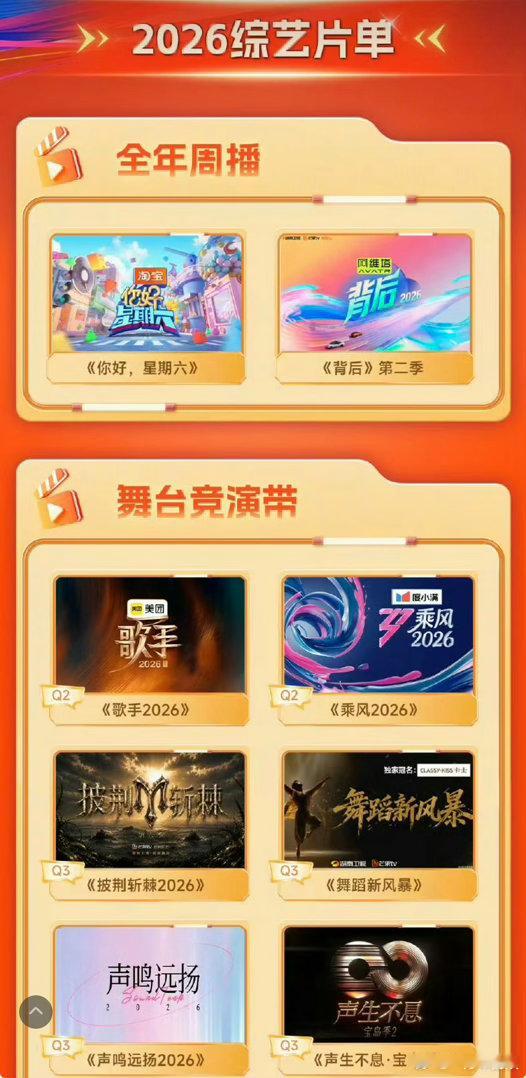芒果2026全年有59部综艺播出 📊全品类综艺全面覆盖，兼顾大众喜好与小众审美