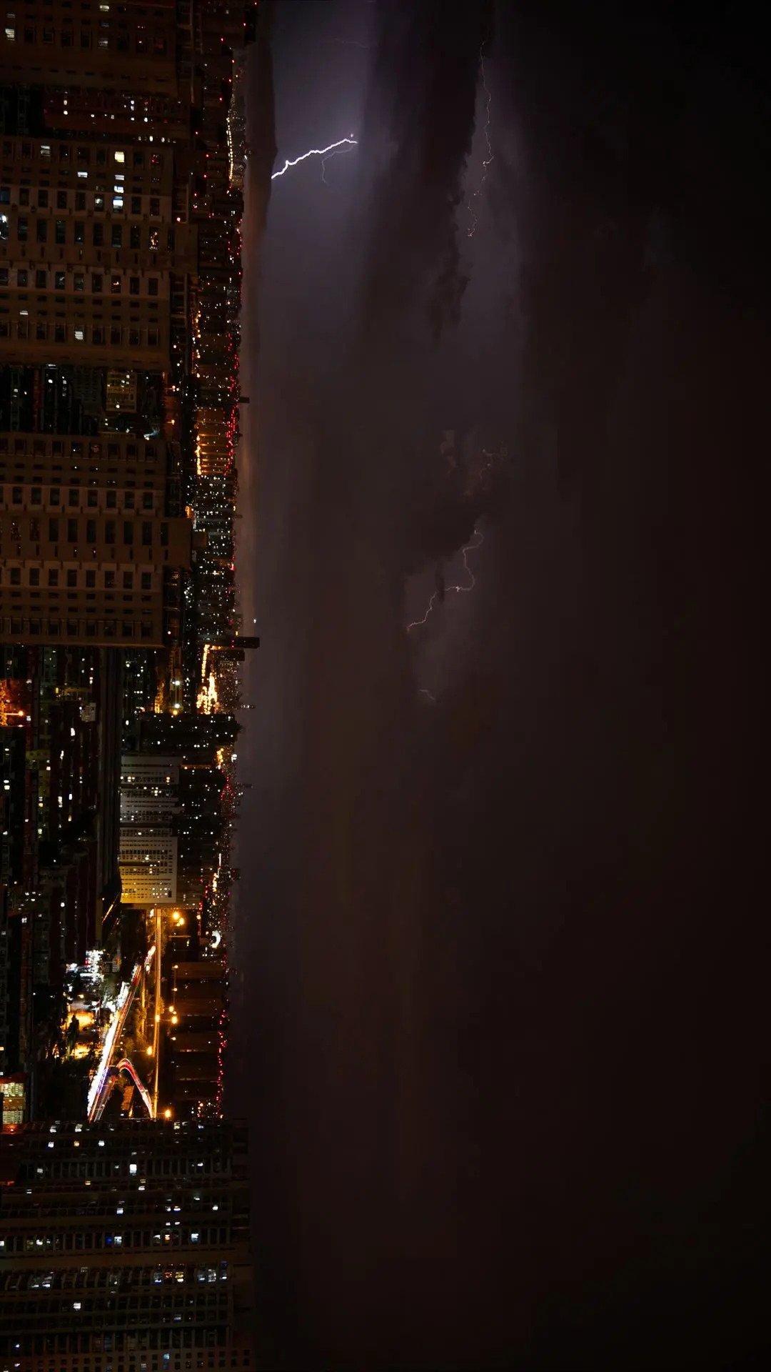雷电 夜景 暴雨