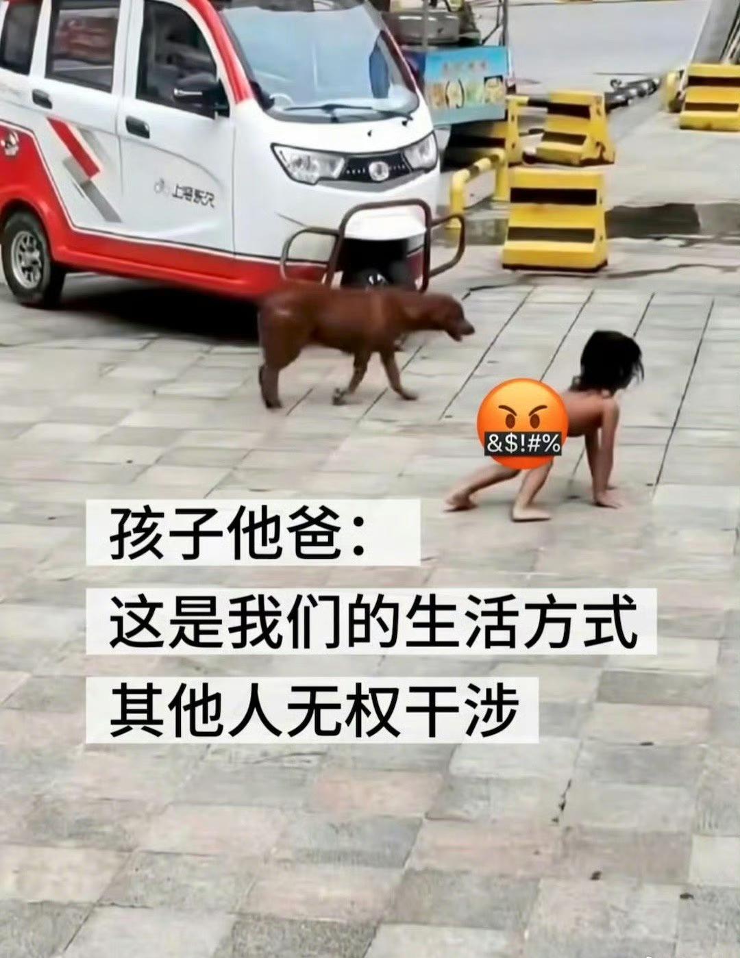 2025年10月15日，四川雅安石棉高速服务区，一名3岁男童全身赤裸、四肢爬行、