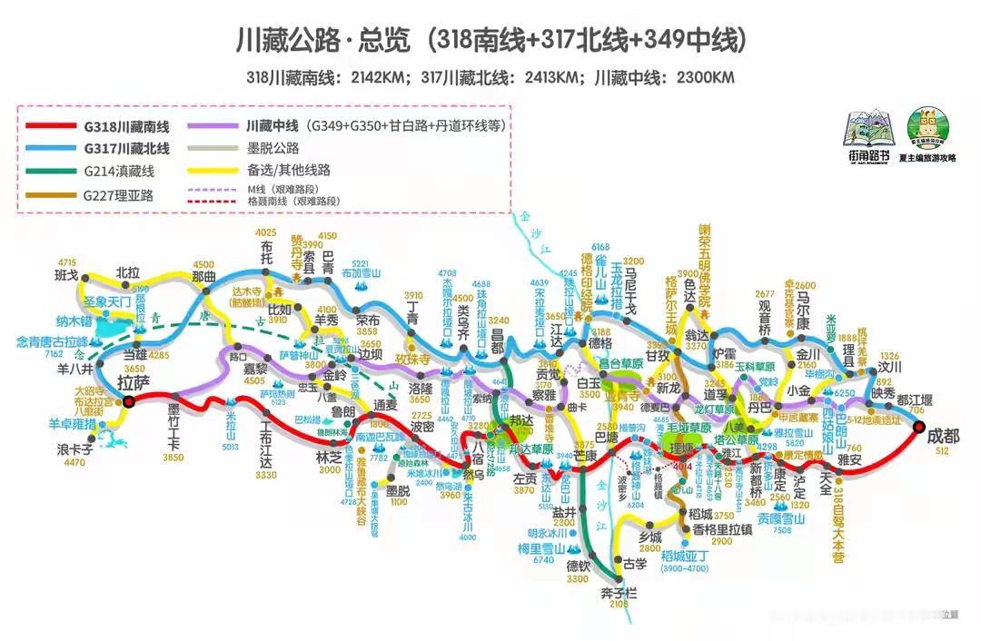 进藏该如何选择？318、317、349川藏三线区别全解析
不少开着房车自驾进藏的