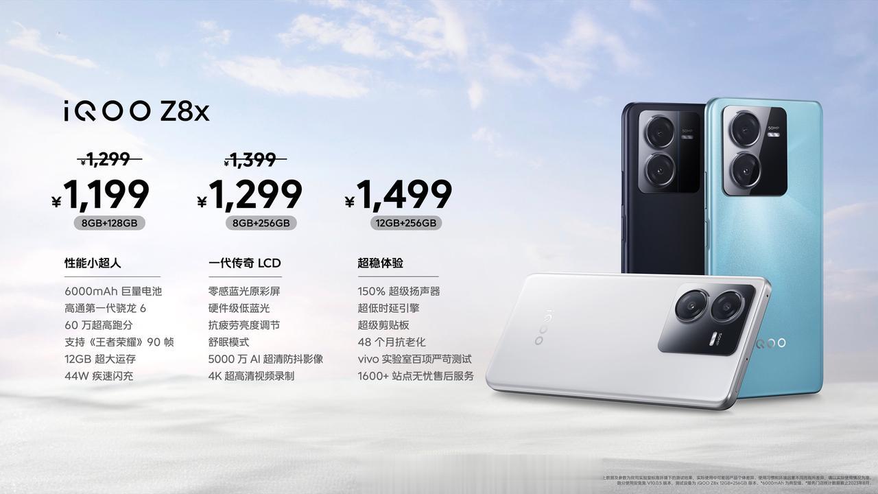 iQOO Z8系列正式发布 全系LCD屏
📱iQOO Z8x：8+128GB首