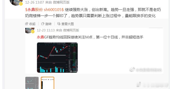 $永鼎股份 sh600105$ 趋势形成上涨，日内浮动10%，这个月趋势票中的牛