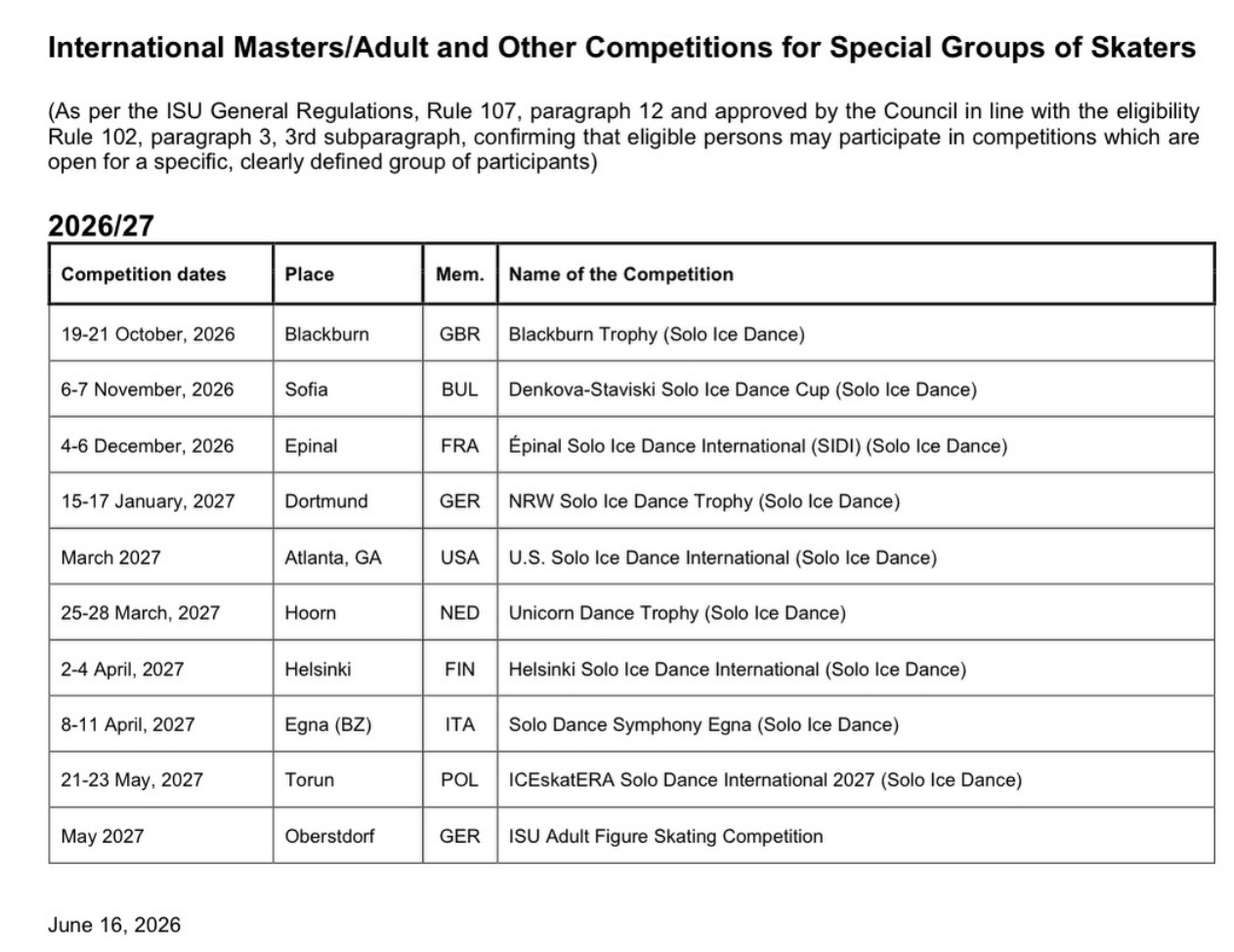 下赛季单人冰舞国际赛，德国启幕德国结束 