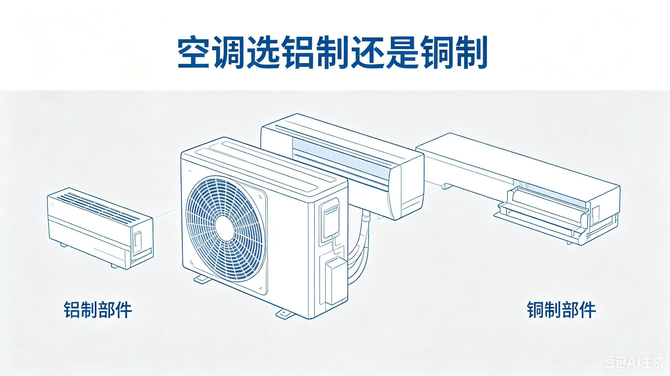 你买空调会在意铝制还是铜制吗买空调千万别只盯新风、自清洁、智能控温。内外机连接管