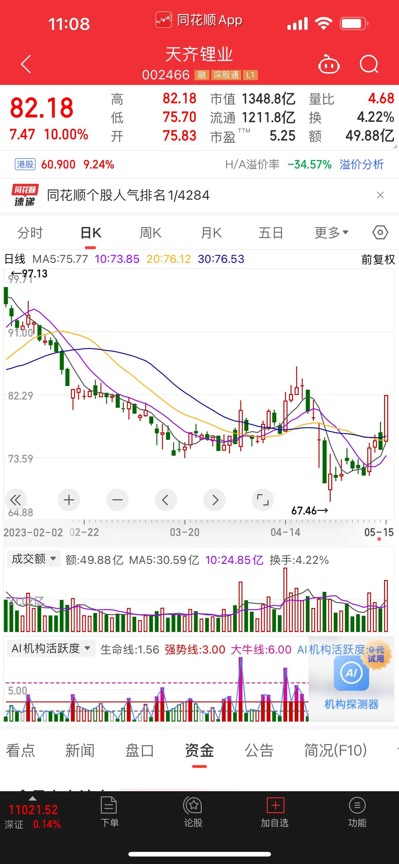 谁是新能源大反攻带头旗手？天齐锂业，天齐锂业迎来今年来的首个涨停板，涨停板上封单