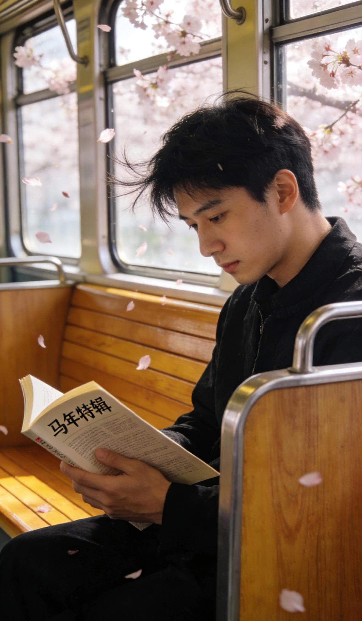 马年的春天，通勤路上，我意外撞见了城市的温柔。

公交站旁，那株樱花树不知何时已