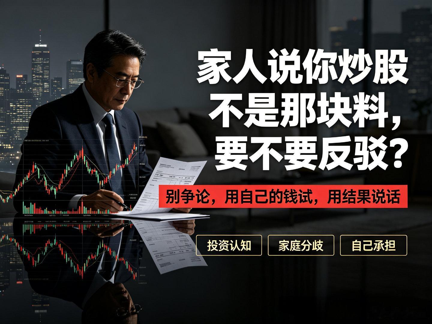 当家人得知你炒股，说你不是那块料，是在赌博，被洗脑了。要不要反驳呢?为什么要反驳