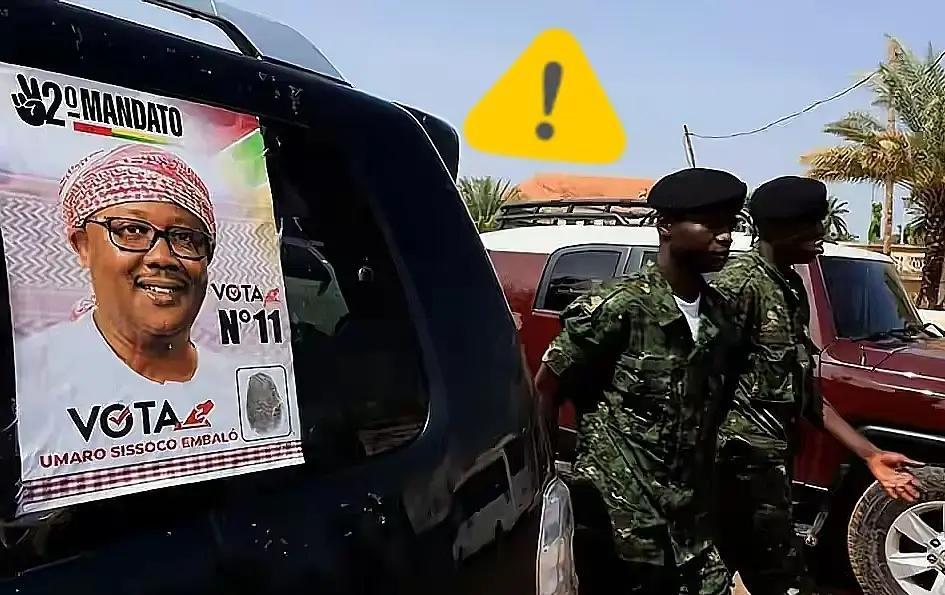 果不其然。
几内亚比绍总统府周边突发激战，总统恩巴洛被军方扣押，首都封控，军车占