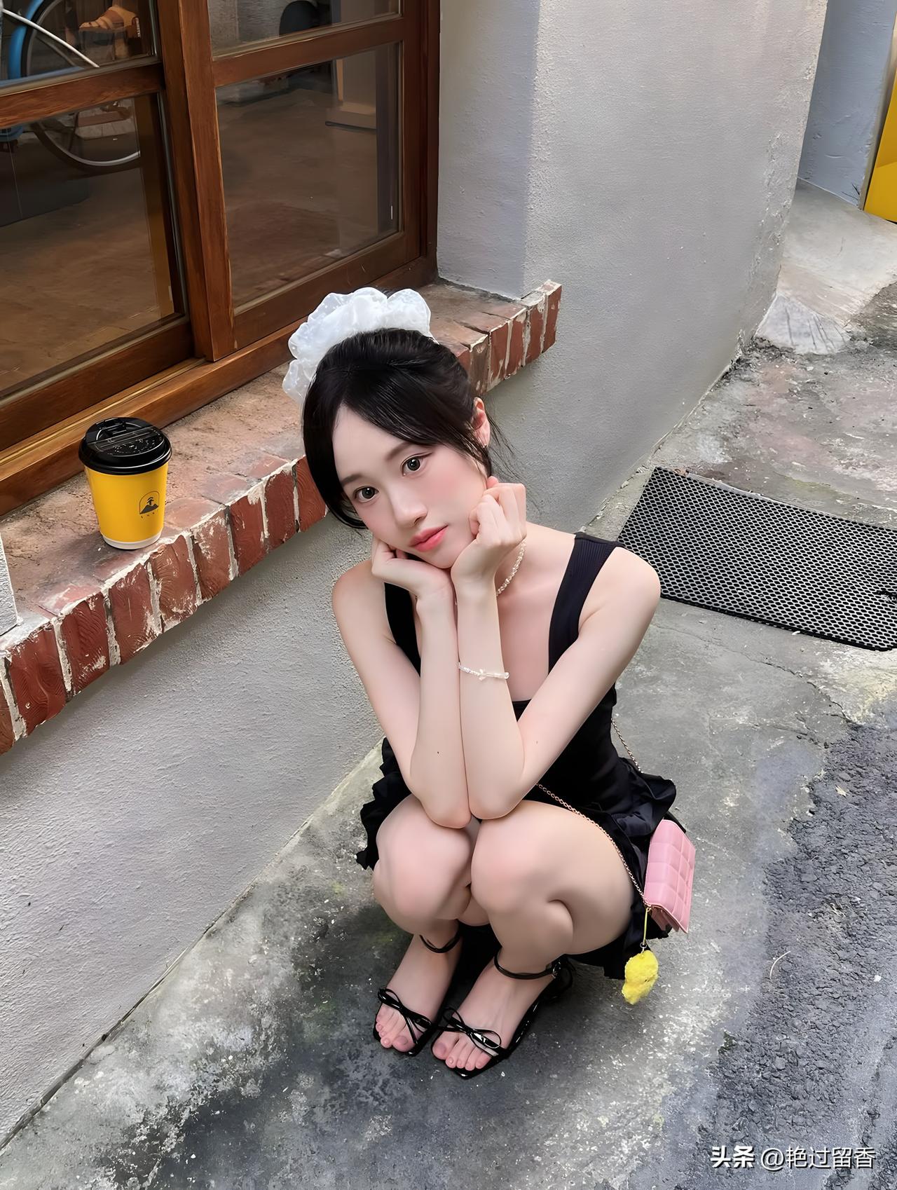 夏日穿搭指南：黑色连衣裙搭配黄杯咖啡，轻松出街！有哪些女生日常好看的穿搭可以借鉴