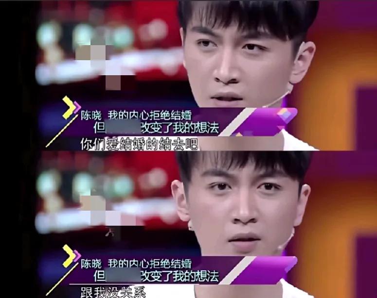 陈晓当初很抵触结婚的，但是遇到她的那一刻就变了，他自己也想不通为什么，甚至形容那