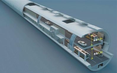随着最后一块现浇车道板浇筑完成，世界最大水下盾构隧道济南黄岗路黄河隧道上下两层日