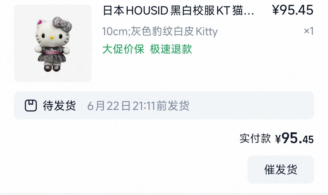开开心心给自己买个同款kitty～我宝带货能力就是强