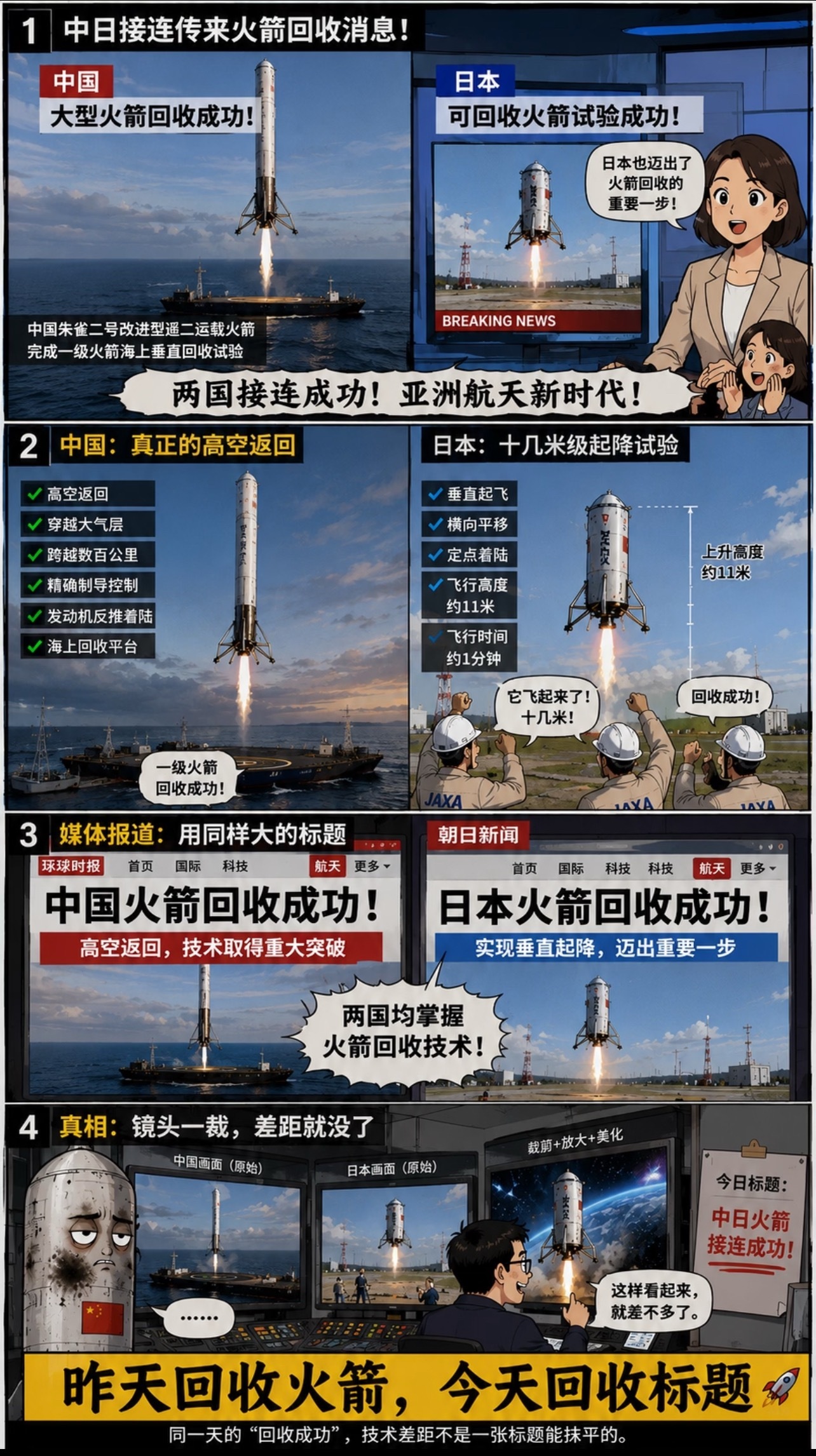 日本宣布可回收火箭试飞成功看了下数据。真的是又挫又小，时间还短。该火箭具体参数：
