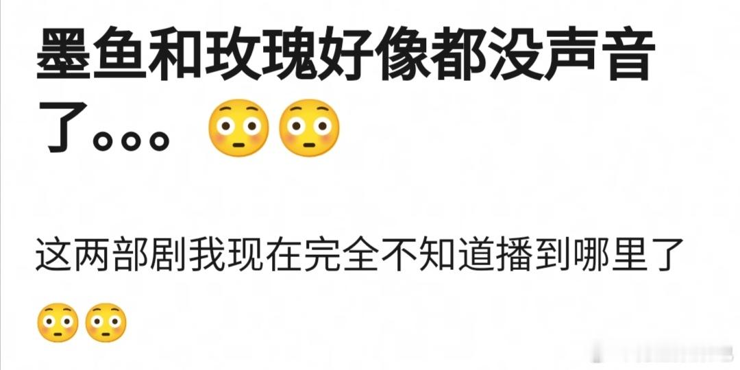 《墨雨云间》和《玫瑰的故事》热度还没过呢，墨雨现在还能刷到，玫瑰就刚播的两天刷到