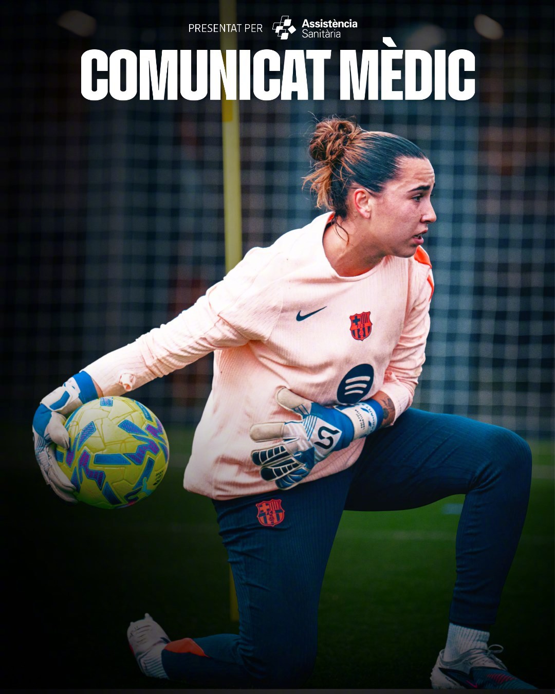 红蓝倩影 ❗巴萨医疗公告▶️女足一线队球员卡塔因左膝出现关节交锁，于本周五接受关