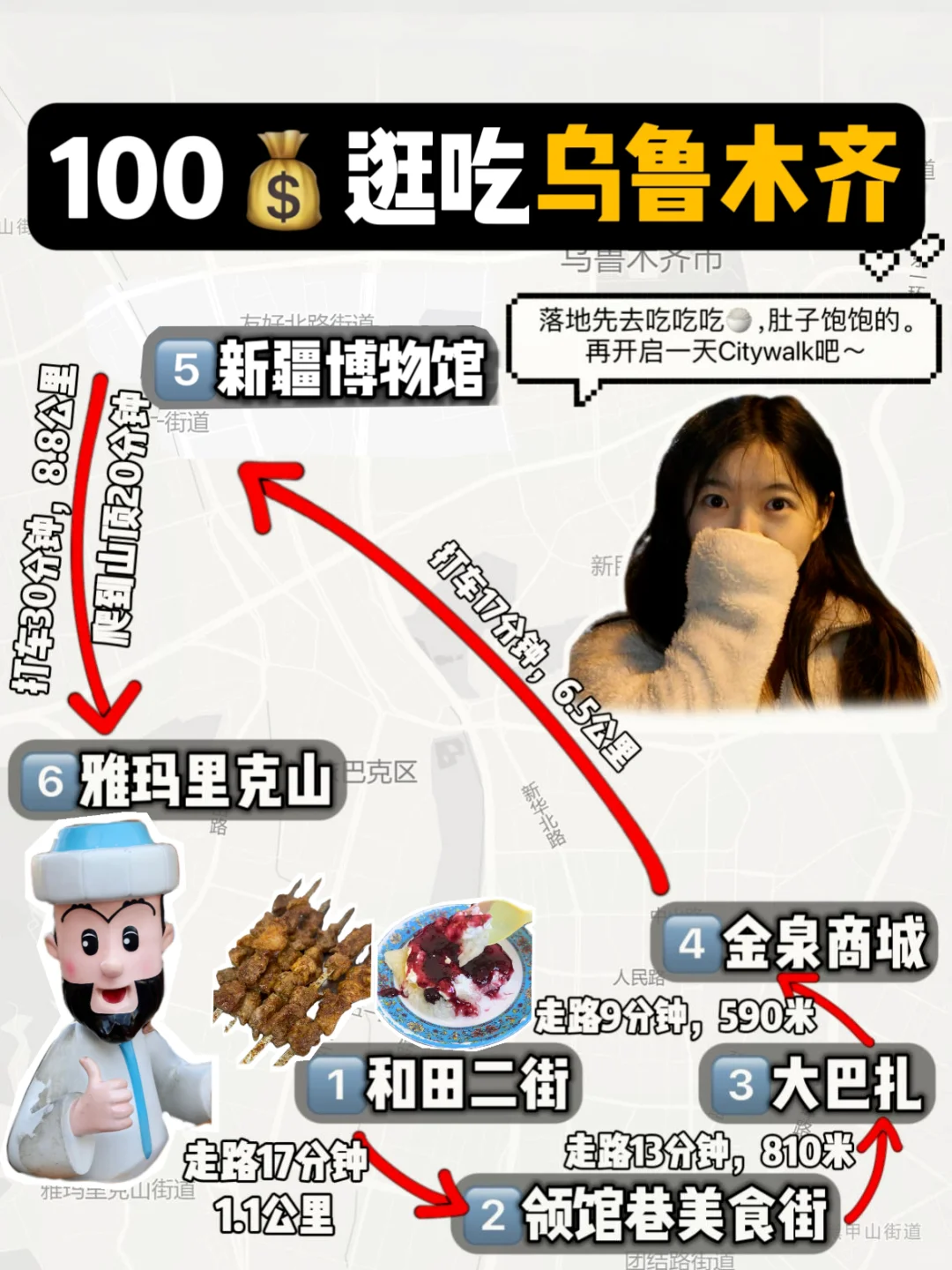 乌鲁木齐吃喝玩乐一日游‼️保姆级路线攻略🥰