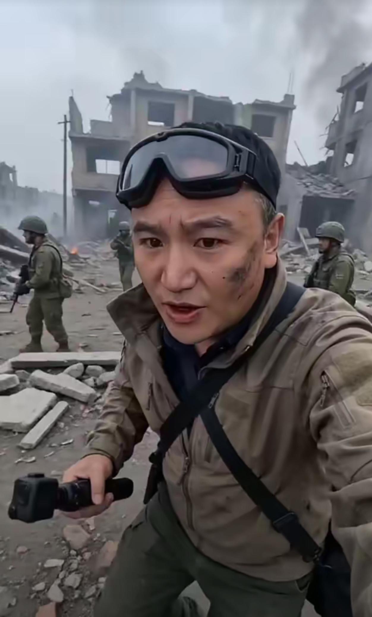 看看这张战地记者的自拍照片，就知道现代战争有多惨烈！满眼废墟，满地瓦砾，一片狼藉