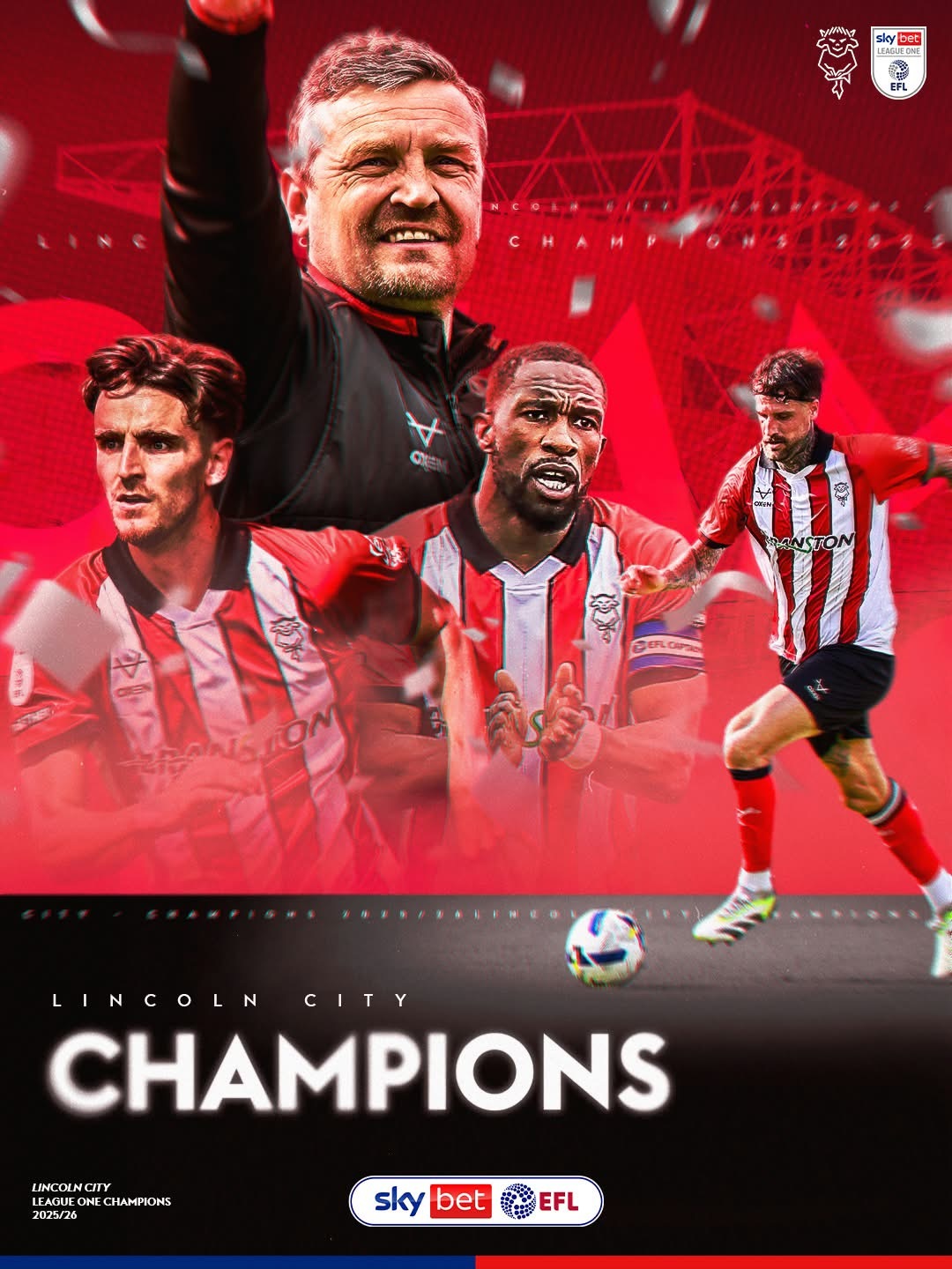 睇埋英甲，林肯城喺尋晚進行嘅第40週補賽中，以2-0作客擊敗唐卡士打，提前兩週奪