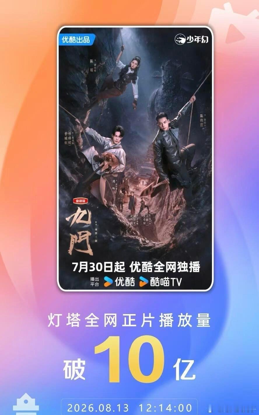《九门》灯塔正片播放量破10亿 