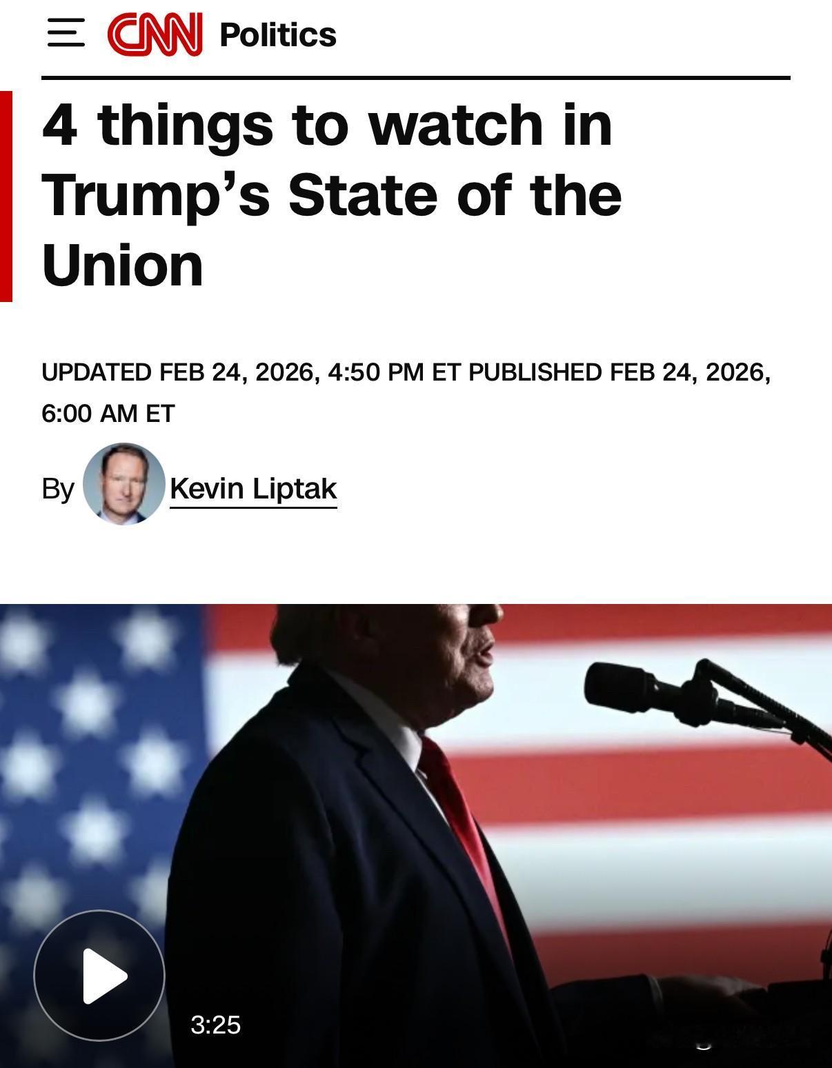 美媒称，自一年前川普总统向国会发表讲话以来，美国发生了很大的变化。但至少在一个领