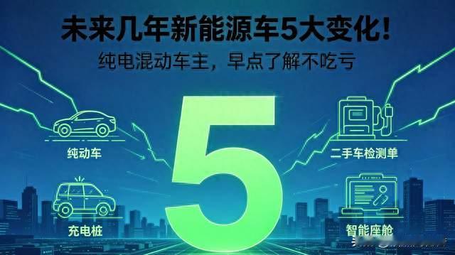 未来几年新能源车5大变化！纯电混动车主，早点了解不吃亏