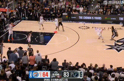 卡斯尔点名杰威来打！！马刺领先21分雷霆vs马刺NBA