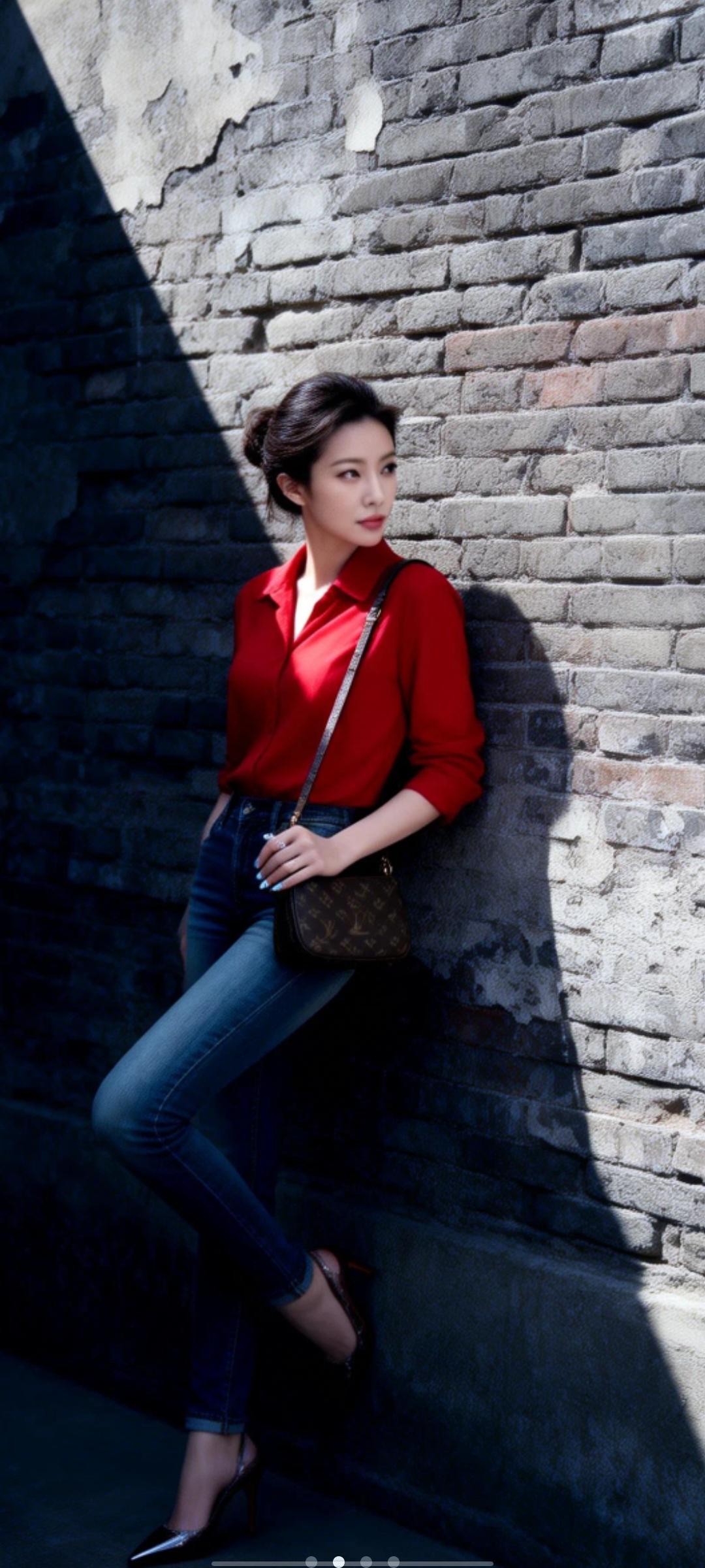 春天穿牛仔裤啊？