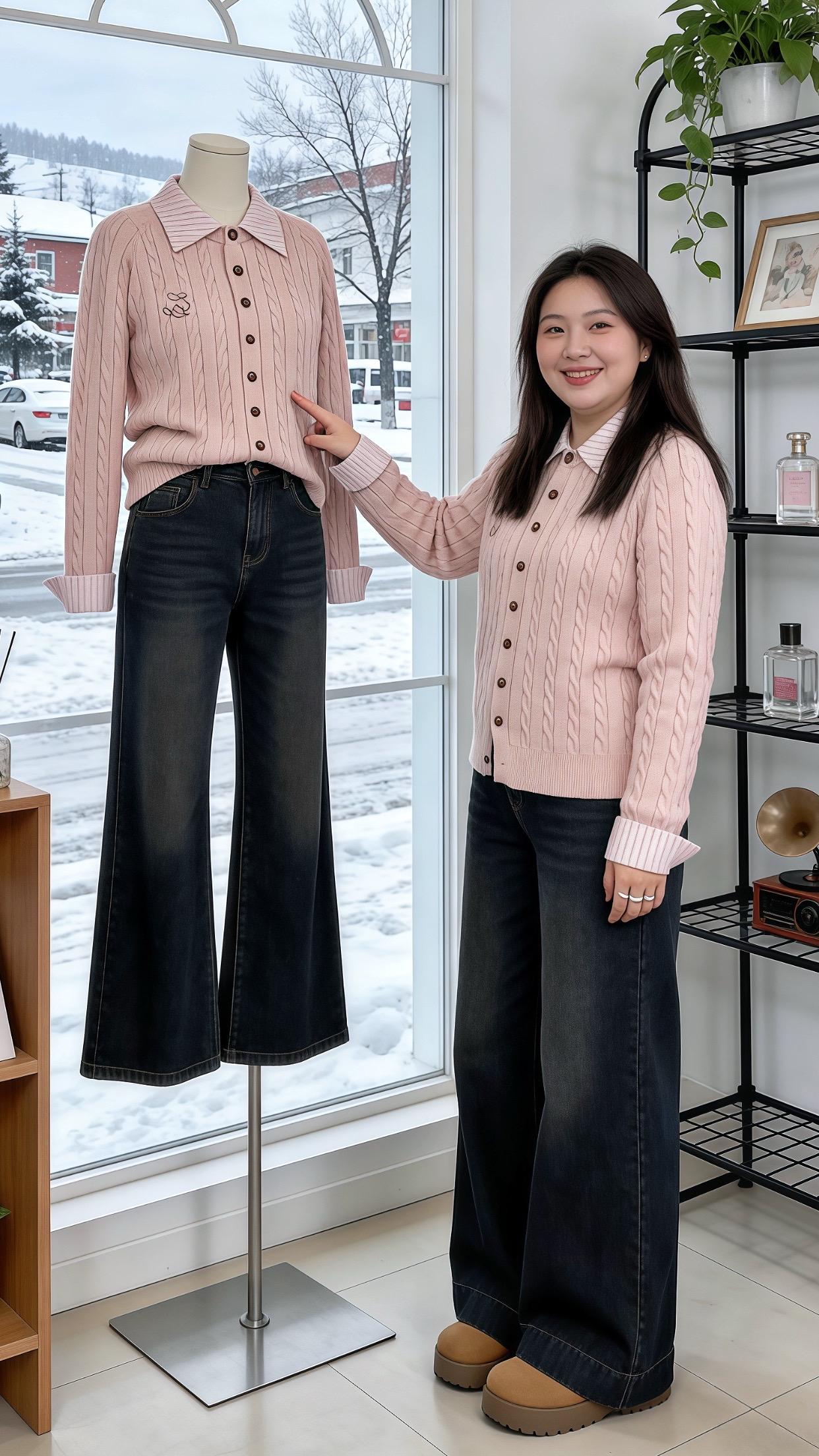 大码女装 遮肉显瘦 韩系穿搭 开春穿搭思路 我的新年质感穿搭已就位