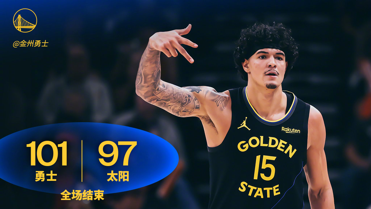 勇士101:97太阳，取得胜利📣勇士逆转太阳