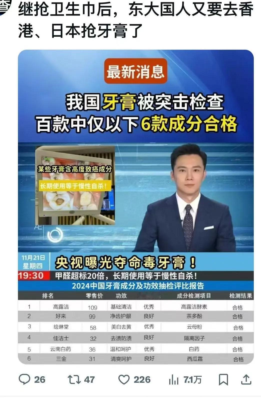 如今国内不光食品不安全，连老百姓用的日用品都不安全了…请问还是什么是可以放心用的